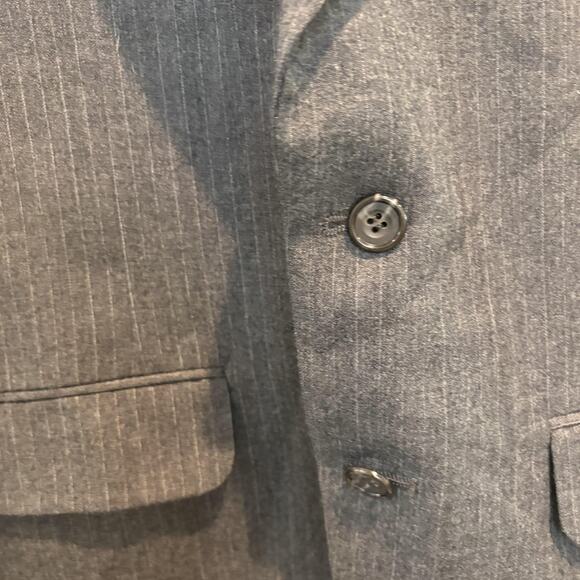 Vtg Strathmore Blazer Men Sz 38 Gray Pinstripe 100% Wool Classic Suit Jacket USA - Picture 6 of 14